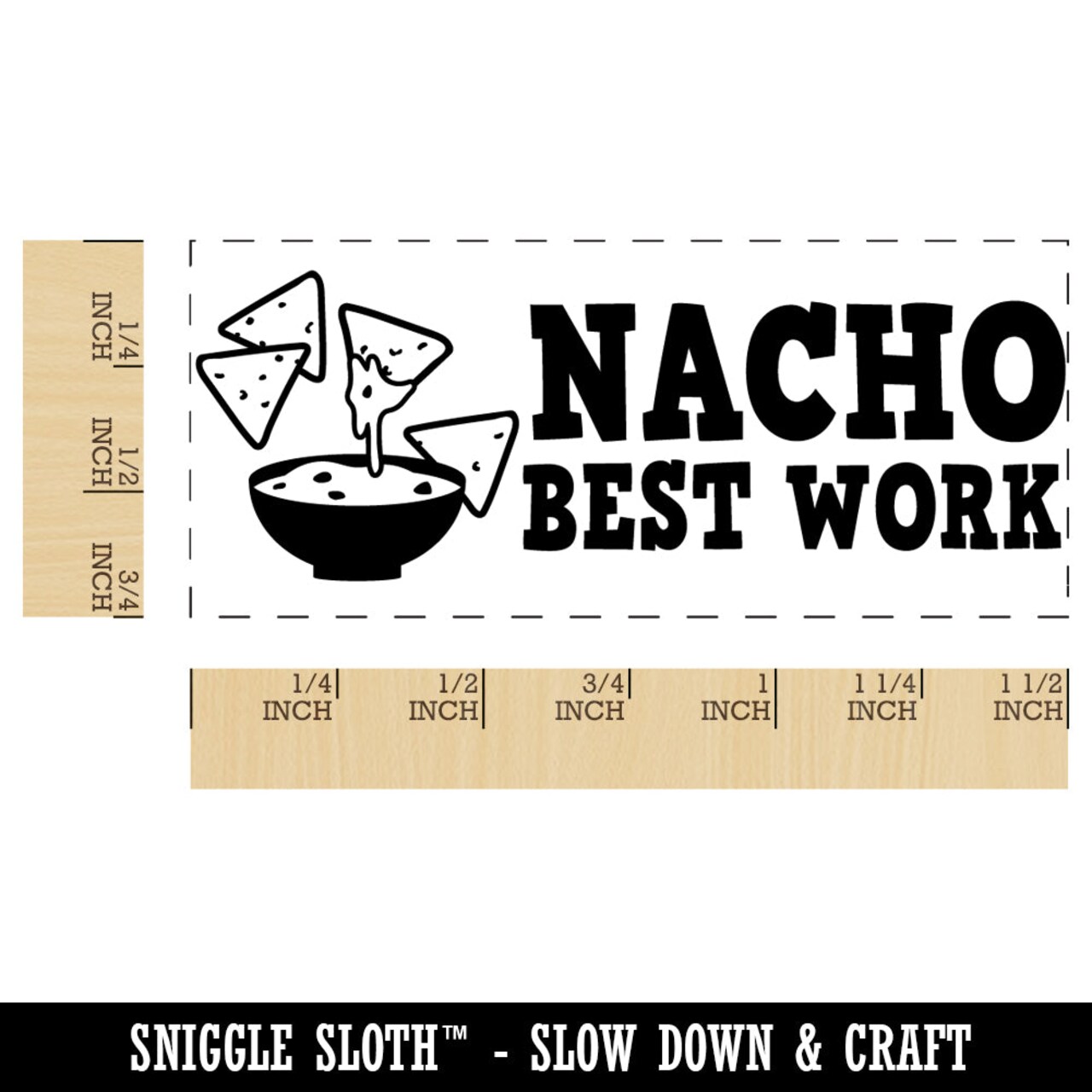 Nacho Not Your Best Work Teacher Student School Self-Inking Rubber Stamp Ink Stamper